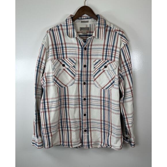 Duluth Trading Company Mens Shacket Sz L Plaid Cabincore Workwear Timeless Comfy - Picture 1 of 8